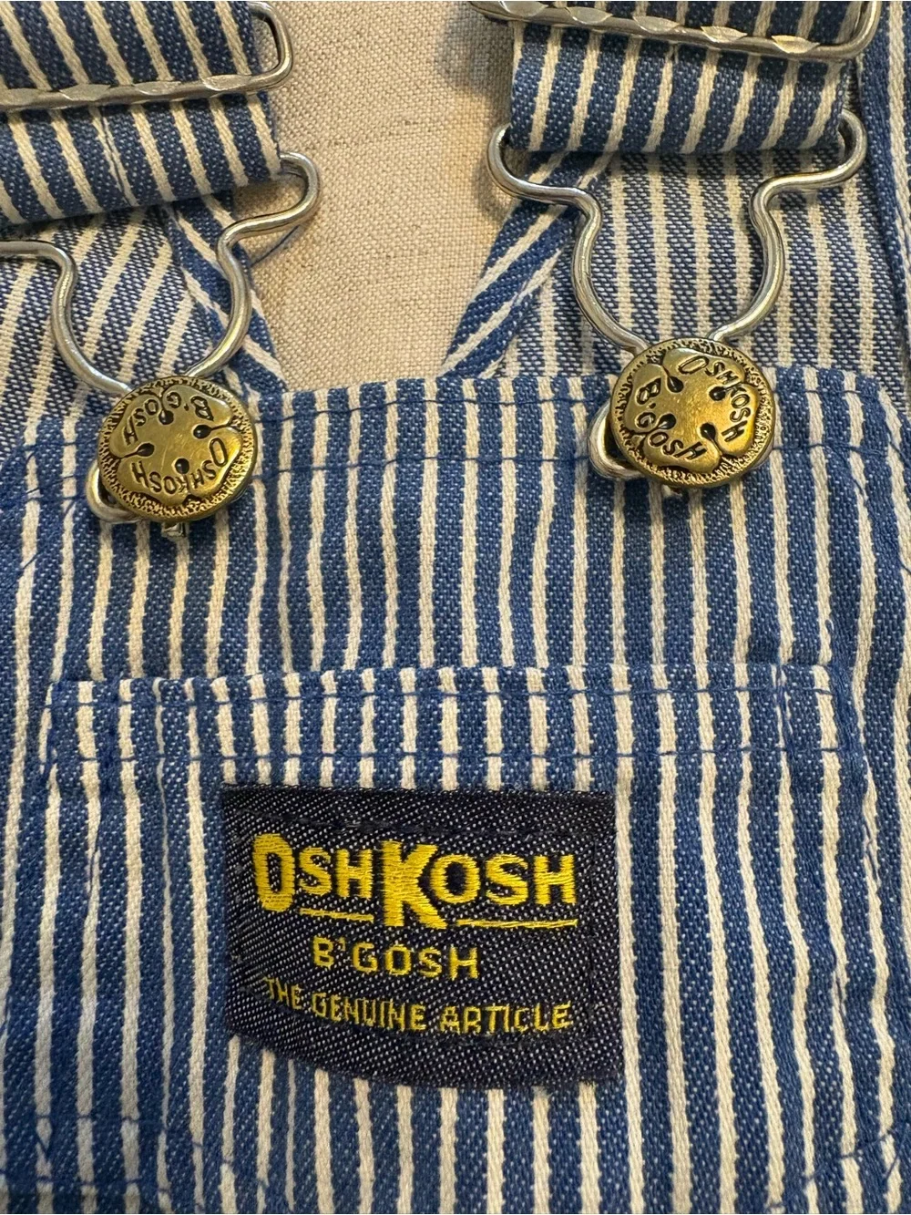Vintage Oshkosh B’Gosh Hickory Stripe Overalls
